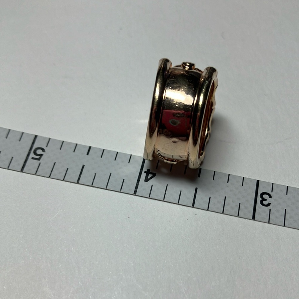 Technibond Orginial Rose Gold CZ Bamboo Ring - Picture 8 of 10
